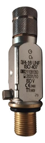 Válvula Gce Oxígeno Cilindro Cga870 3/4 Unf Soft Seal